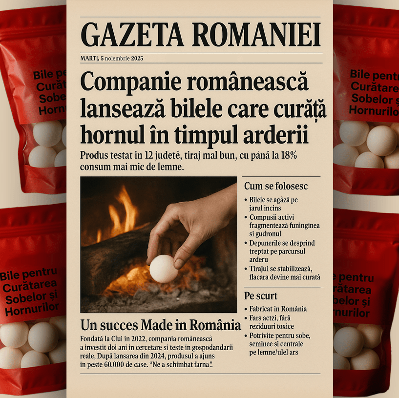 Bile COȘAR RAPID pentru curatarea sobelor si hornurilor Set - 14 Bile