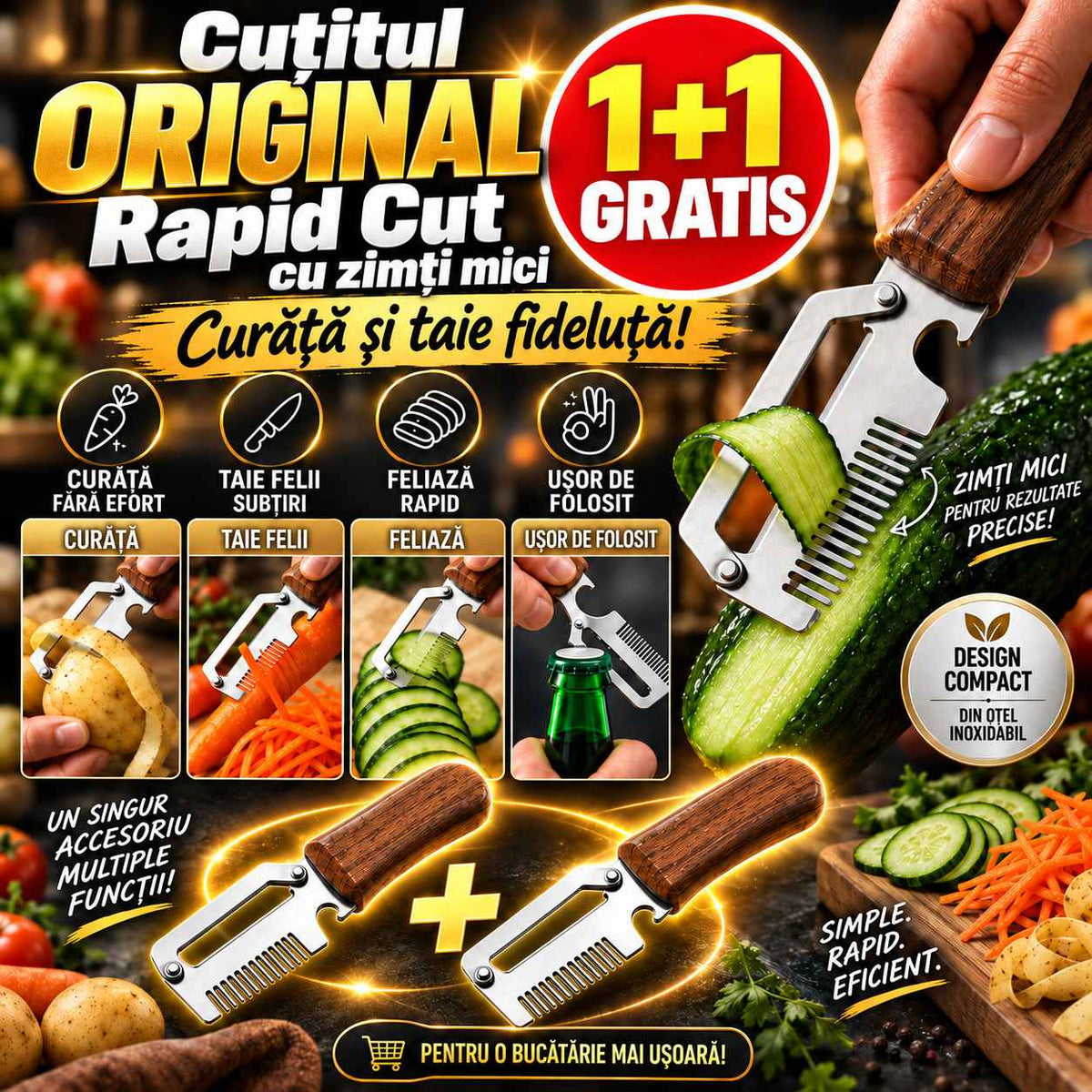RapidCut 4 în 1 – Curăță Și Taie Rapid