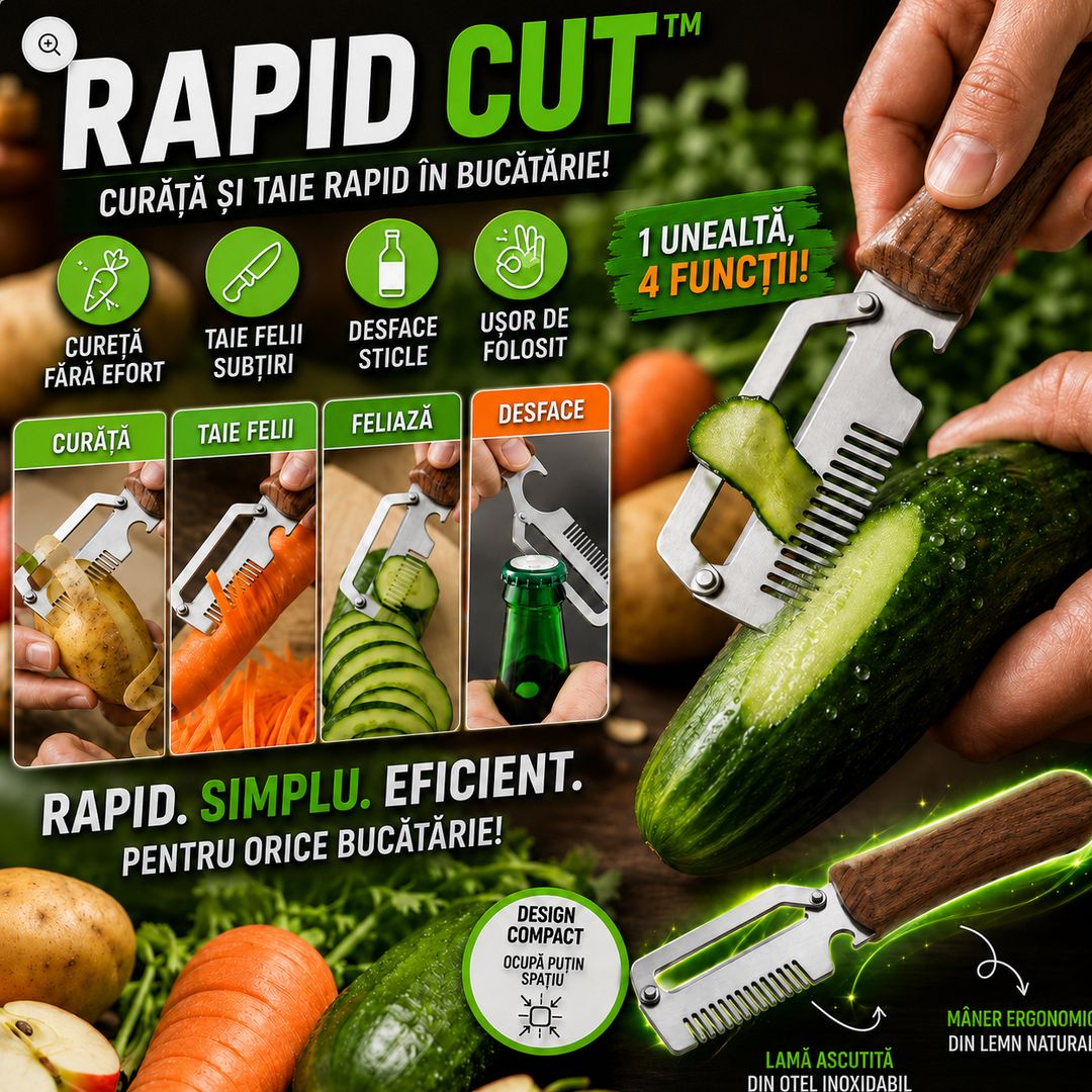RapidCut 4 în 1 – Curăță Și Taie Rapid În Bucătărie
