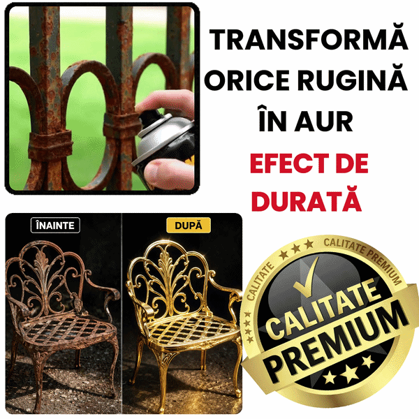 Spray Auriu lucios 18 kt. GoldX 450ml pentru orice suprafața