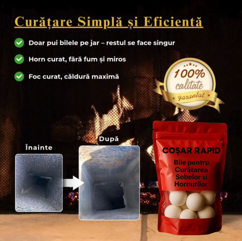 Bile COȘAR RAPID pentru curatarea sobelor si hornurilor Set - 14 Bile