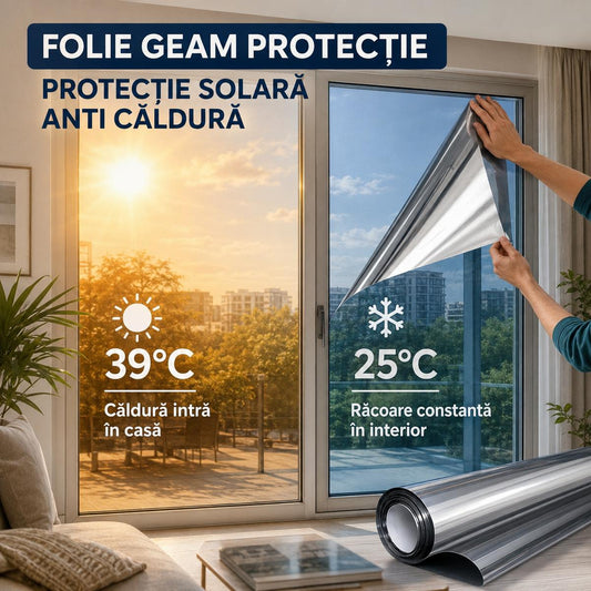 Folie Oglindă pentru Geam fără unelte necesare