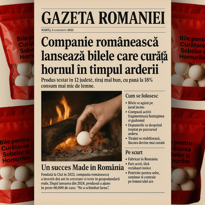 Bile COȘAR RAPID pentru curatarea sobelor si hornurilor Set - 14 Bile