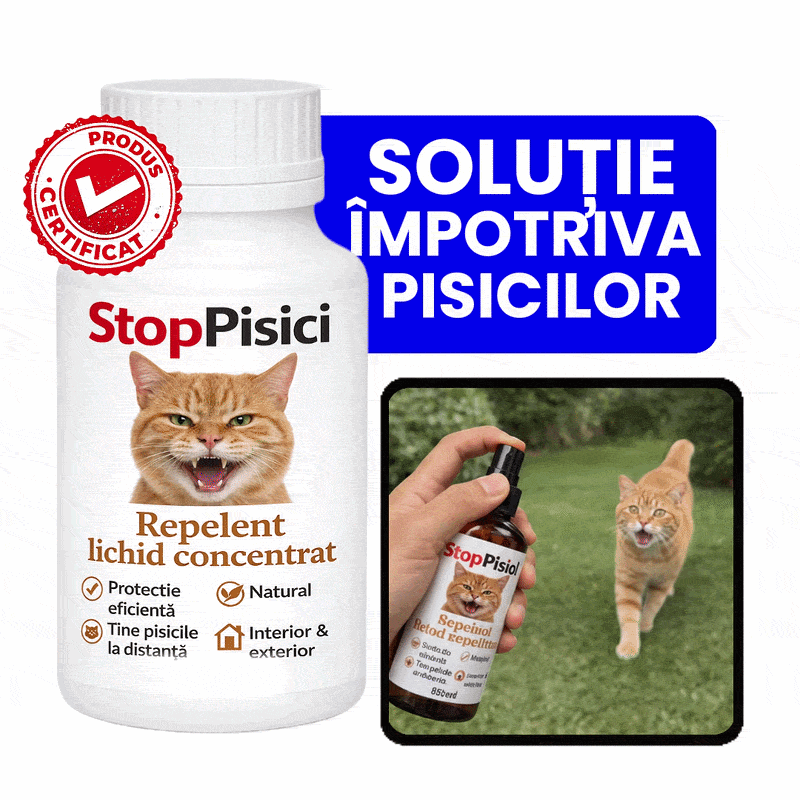 StopPisici –  Repelent Natural pentru Pisici Soluție Anti-Pisici