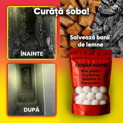 Bile COȘAR RAPID pentru curatarea sobelor si hornurilor Set - 14 Bile